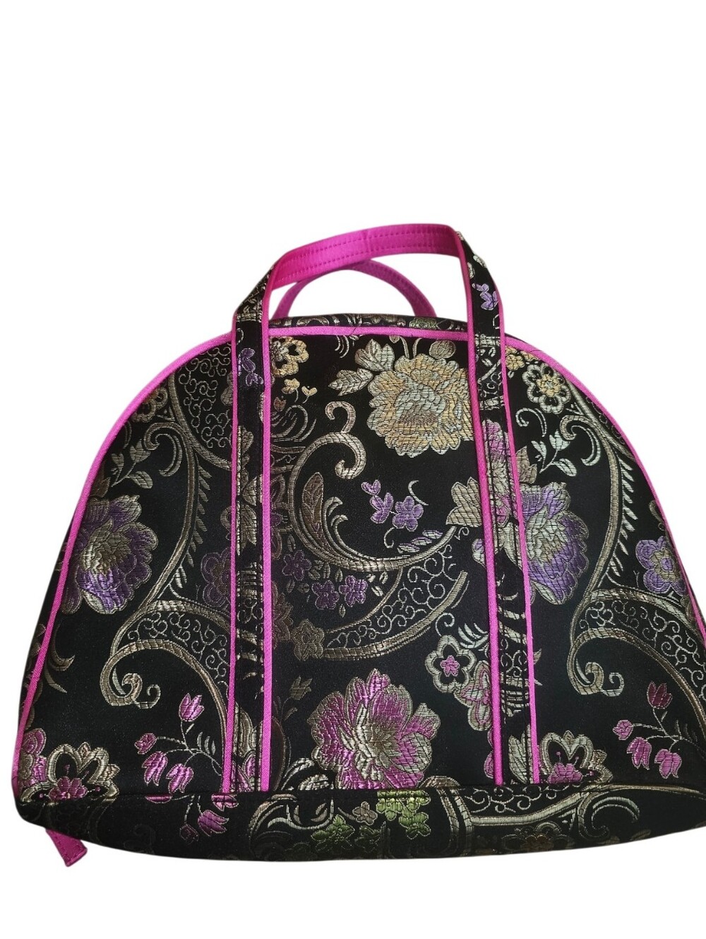 💰Vintage 1990's asian brocade mini bowling bag purse!